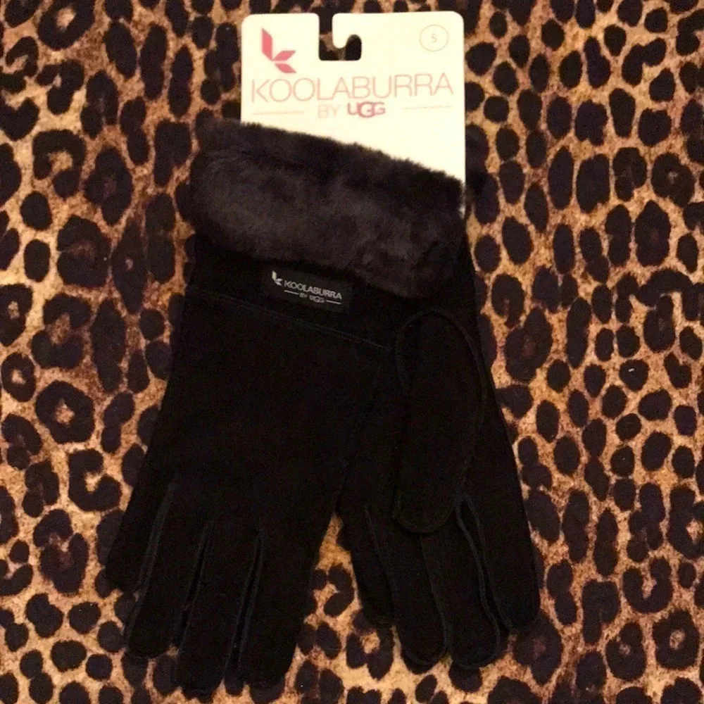 Brand New Koolaburra by UGG Water Resistant Black Suede Gloves